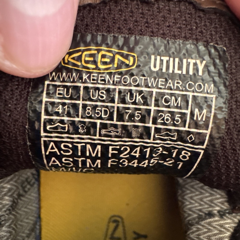 KEEN Utility Men's San Jose 6" Waterproof Work Boots Size 8.5 D Cascade Brown - Picture 8 of 11